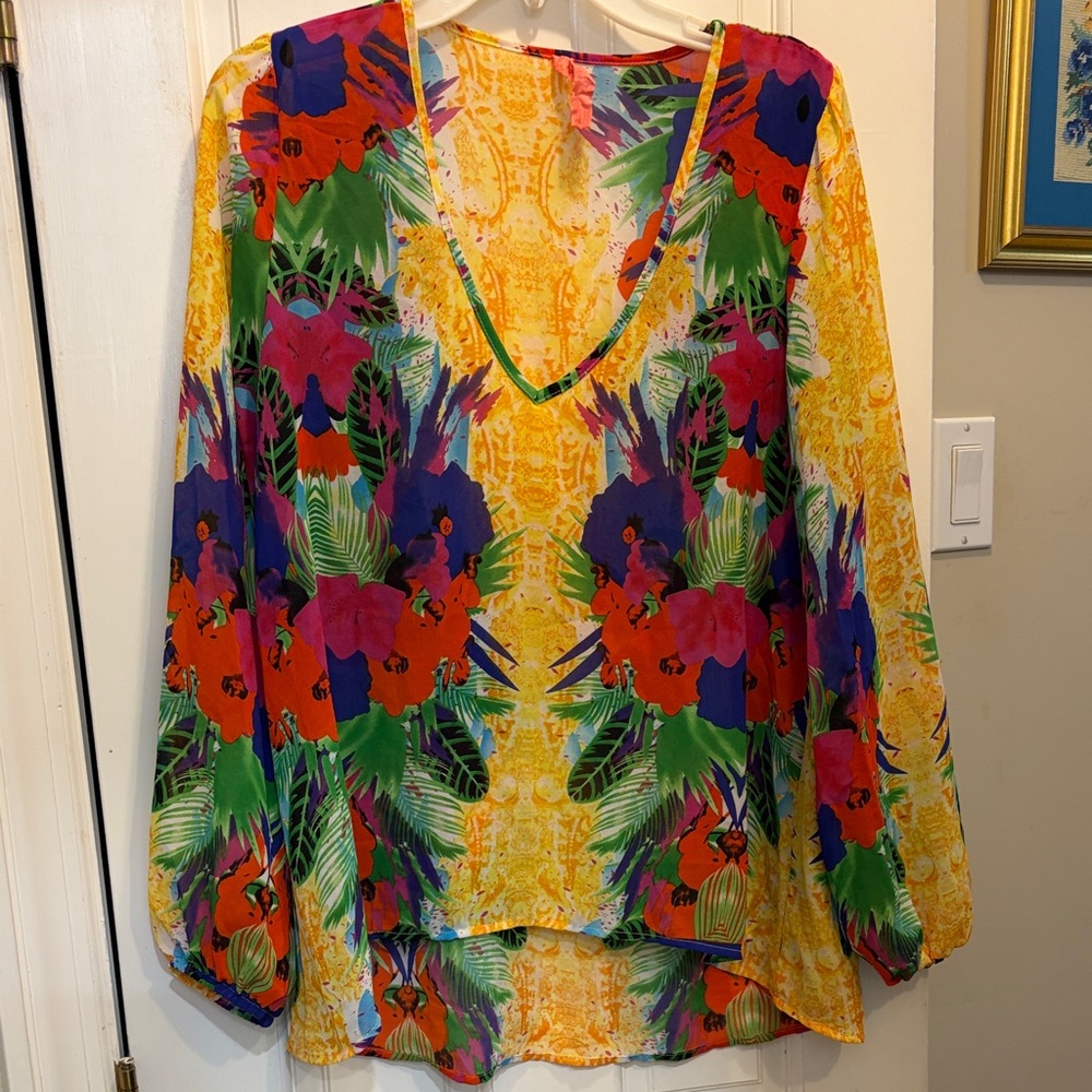 Eight Sixty Colorful Floral Blouse